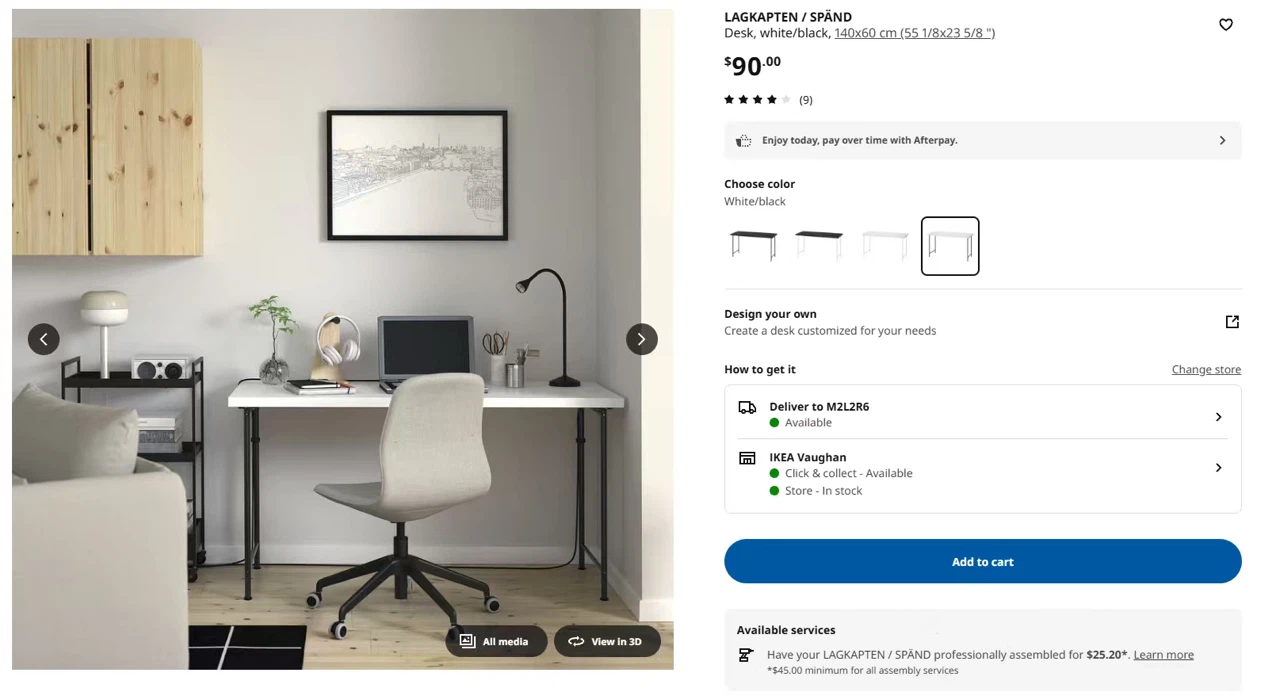 IKEA LAGKAPTEN / SPÄND Desk