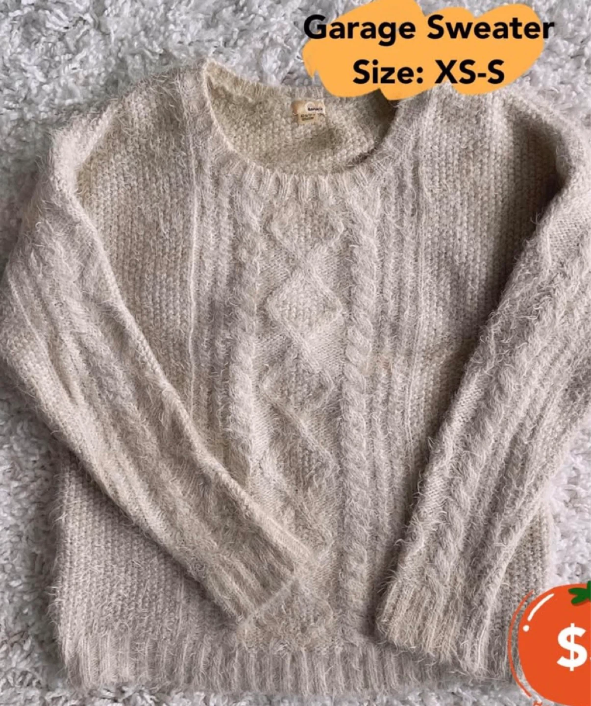 Garage Cable Knit Sweater XS-S