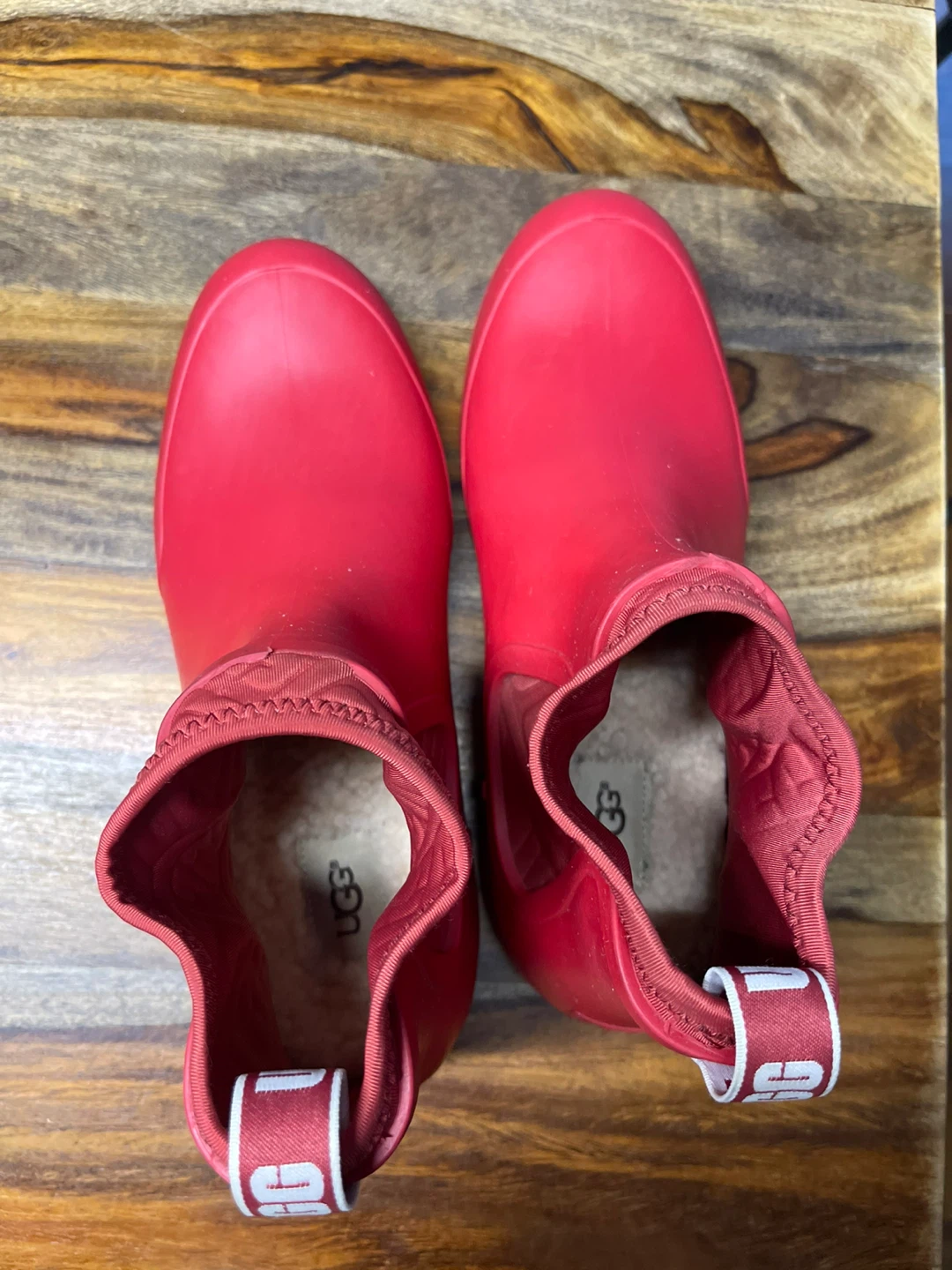 Size 9 Red UGG Ankle Rain Boots - photo 4