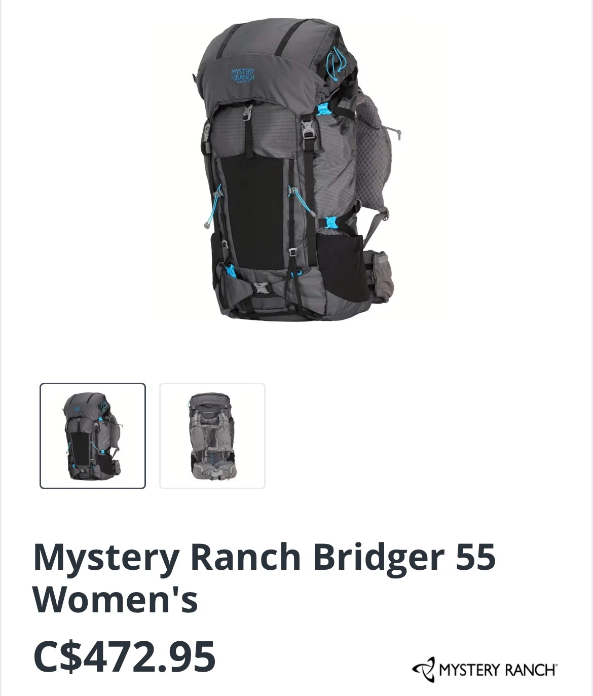 Mystery Ranch Bridger 55 Women’s Backpack (S/M)