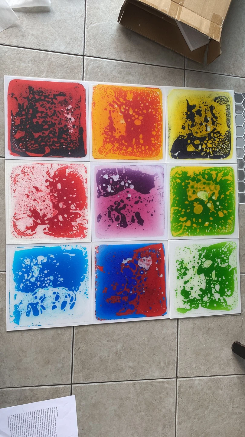 Sensory Liquid Floor Tiles - Set of 9