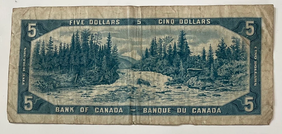 1954 Canada Five Dollar Bill - photo 2