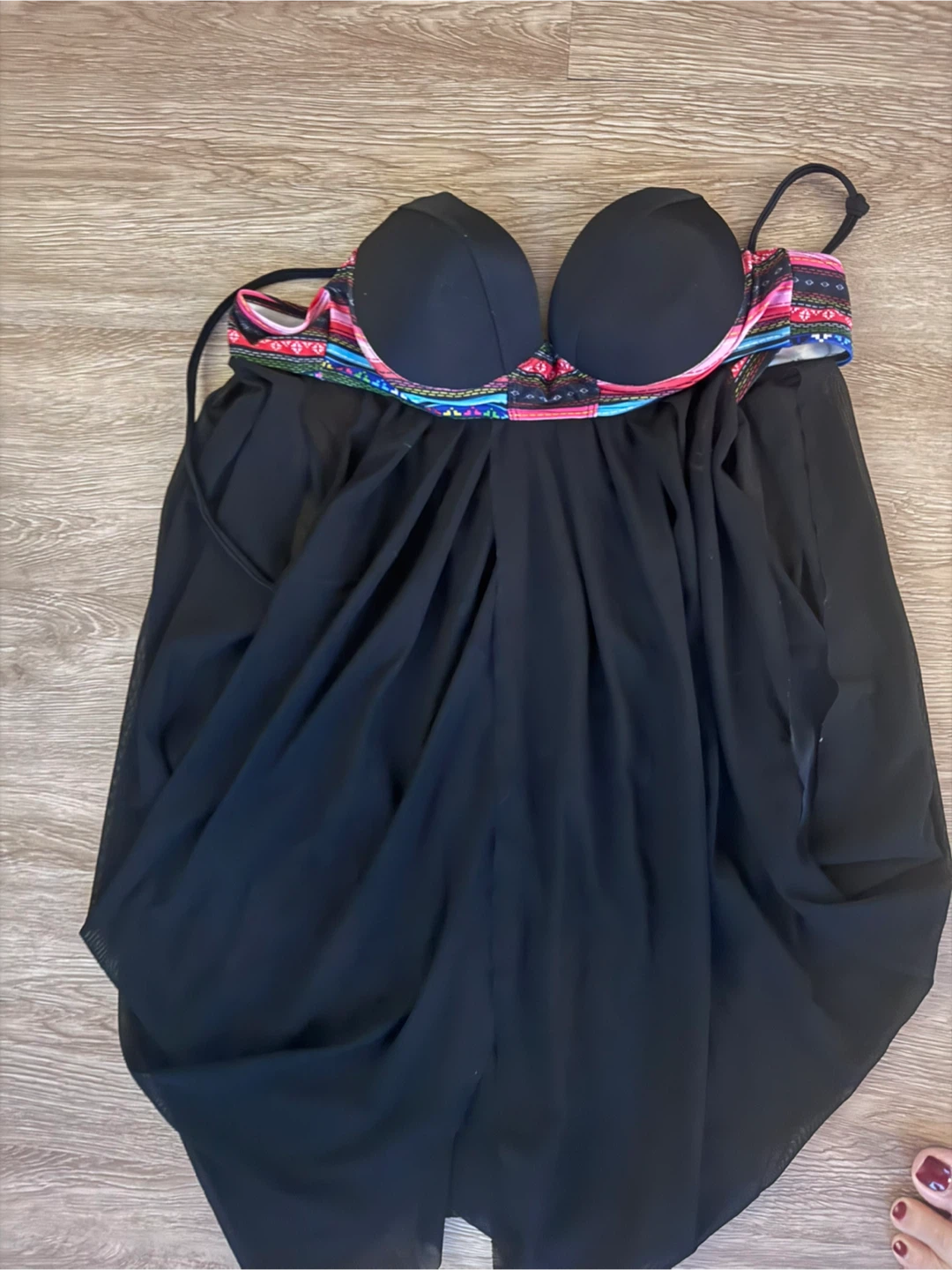 Black Swimsuit Cover-up Dress