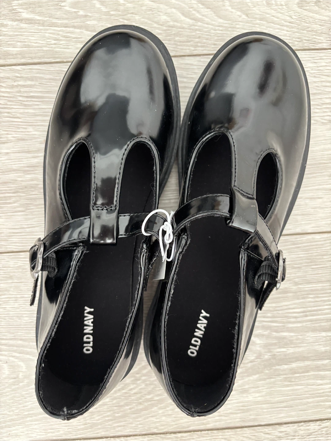 Old Navy Black Patent T-Strap Mary Jane Shoes