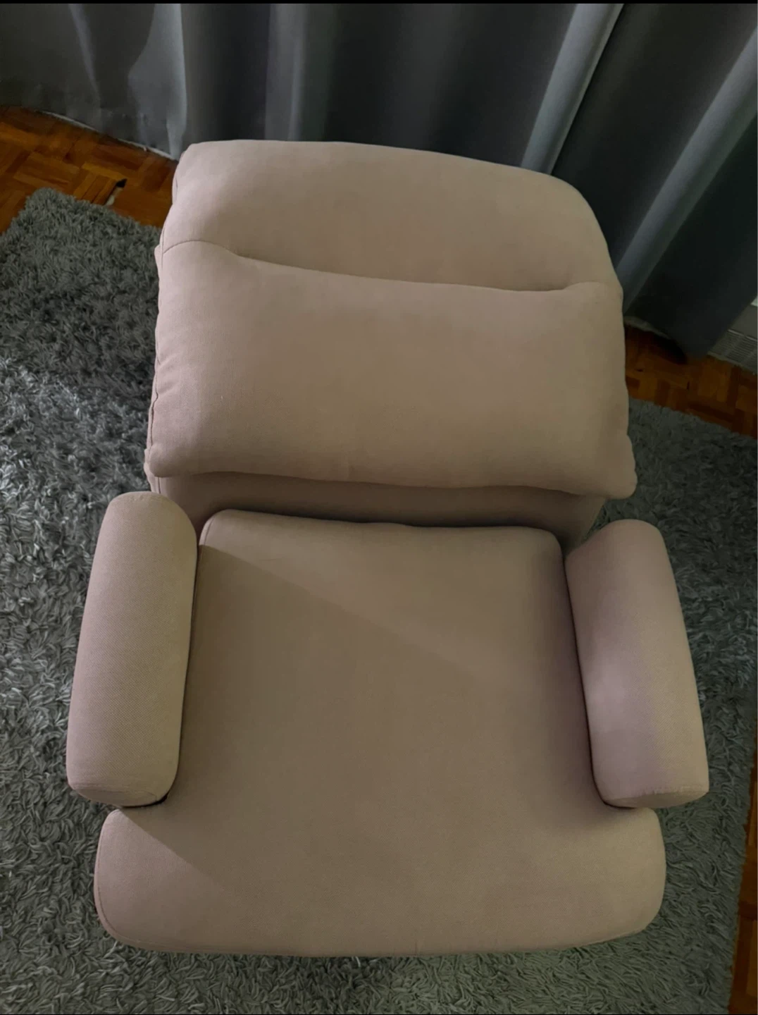 Soft Pink Accent Chair with Ottoman - photo 5