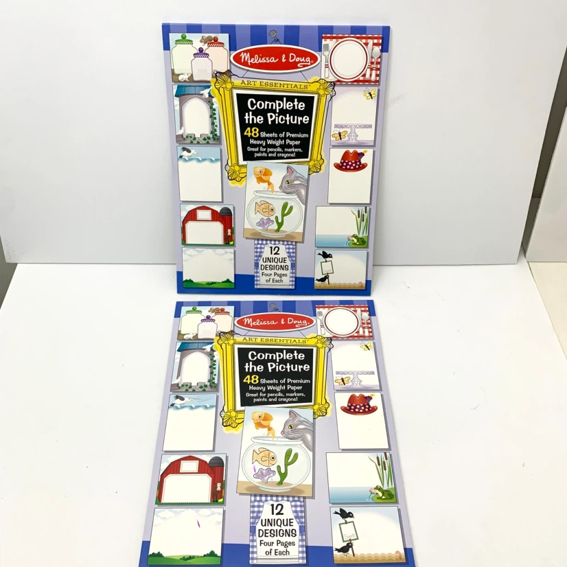 Drawing Activity Pad Complete the Picture Kids Art Book Crafts