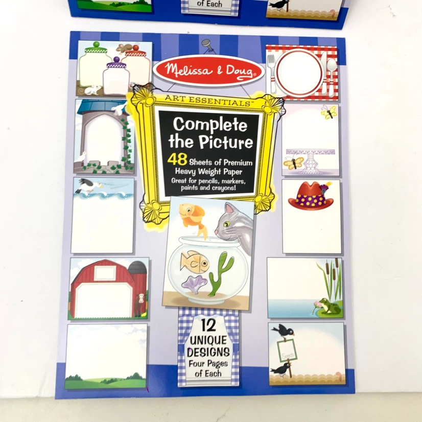 Drawing Activity Pad Complete the Picture Kids Art Book Crafts - photo 2