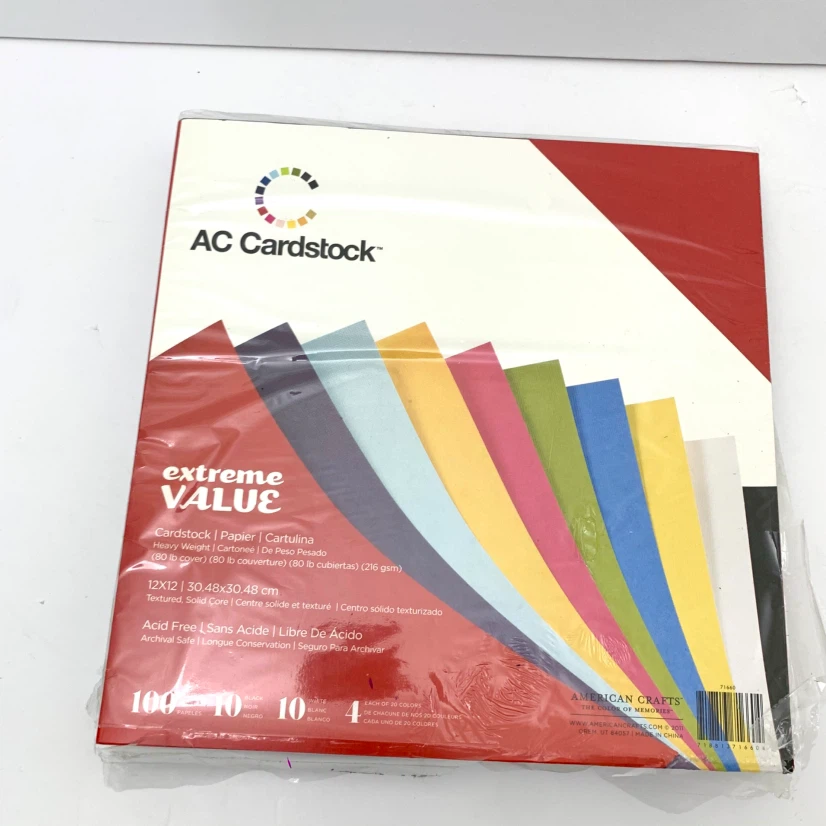 Cardstock Paper 12x12 Scrapbook Craft Paper Color Sheets 100