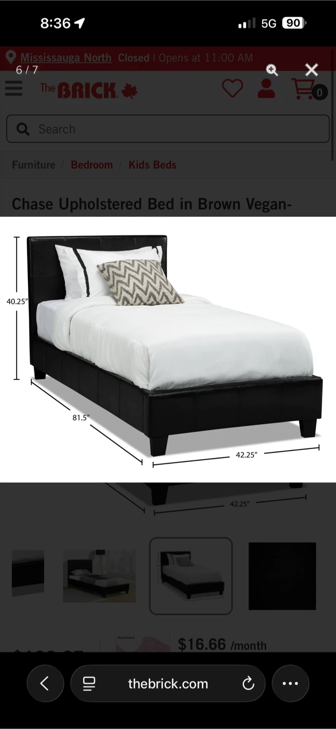 Twin Upholstered Bed Frame with mattress - photo 4