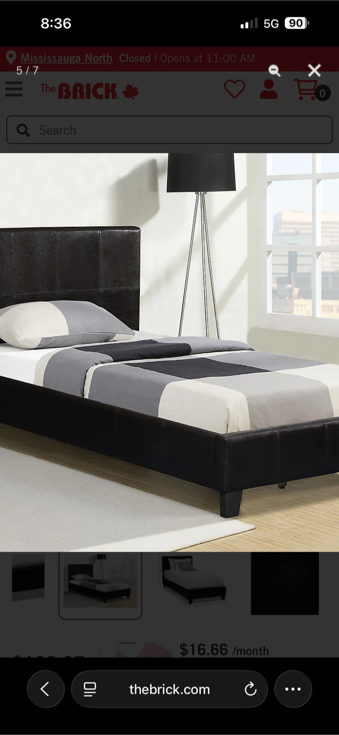 Twin Upholstered Bed Frame with mattress - photo 5