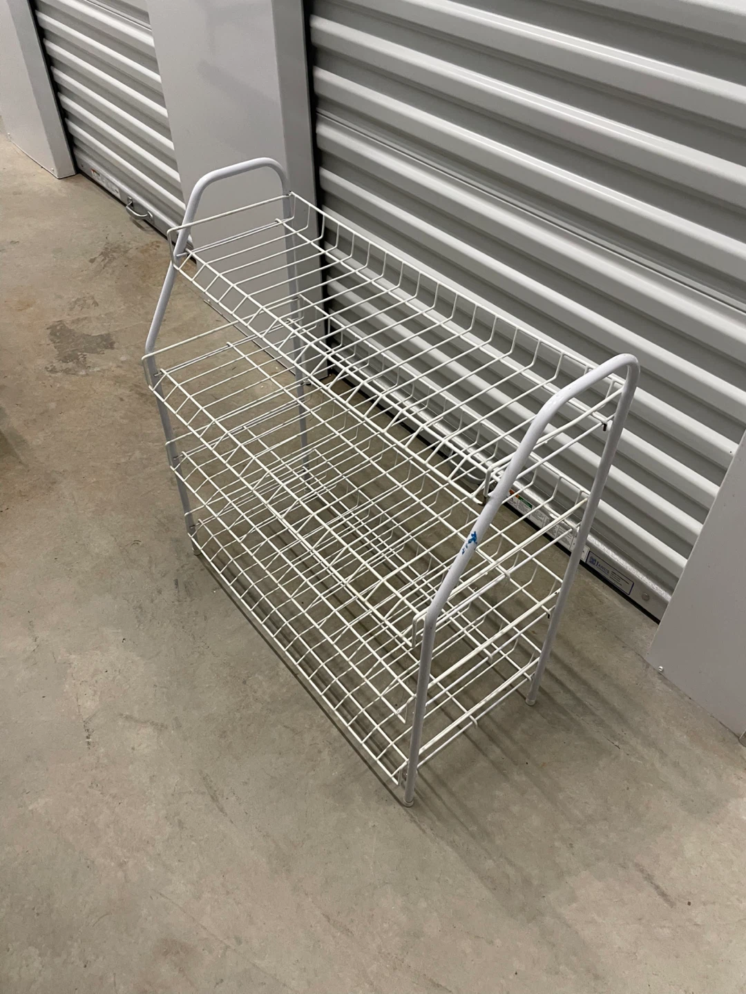 Shoe shelf White Wire 4-Tier Shelf Unit