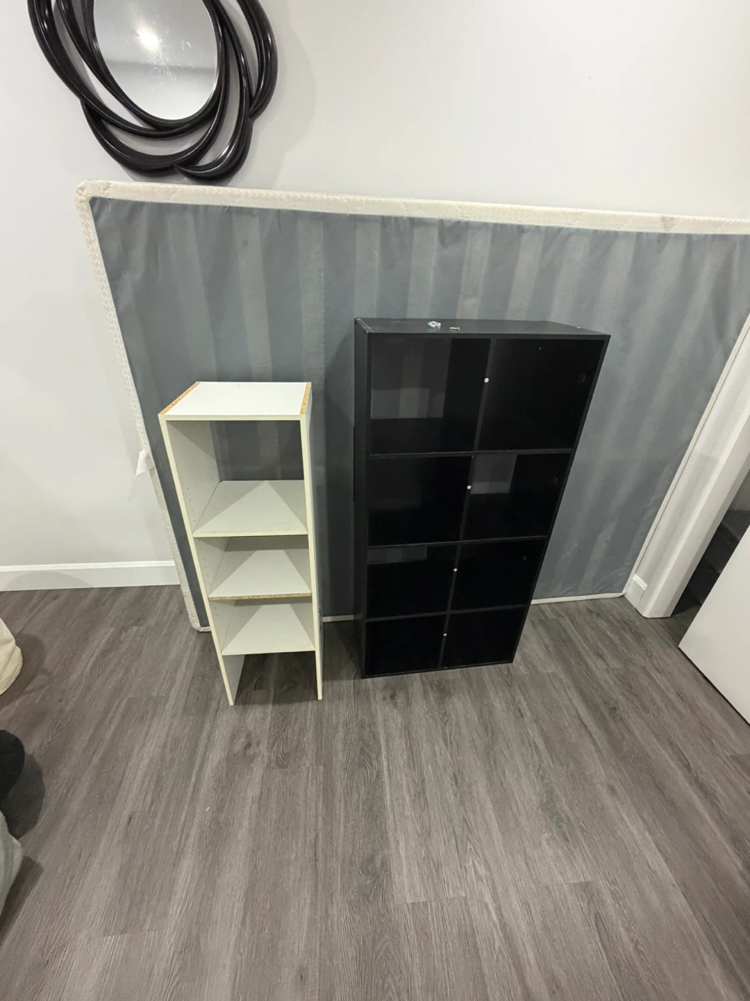 Black Cube Storage Unit and White Shelf Unit - photo 2