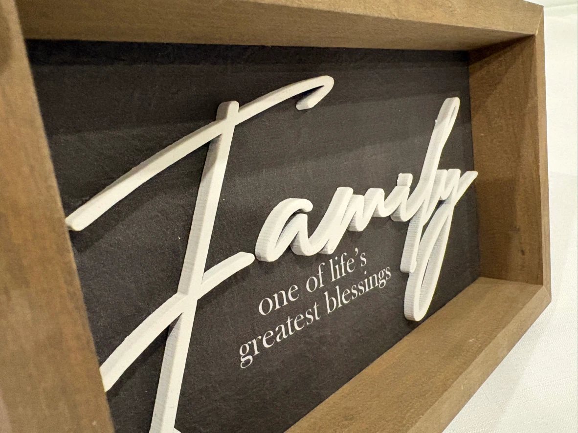 Wooden Framed "Family" Sign