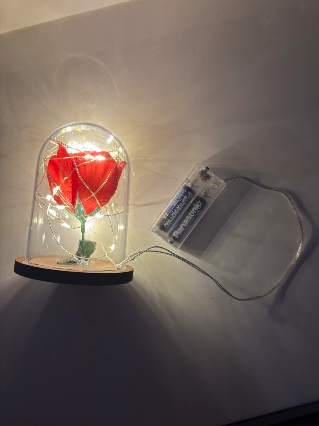 Beauty and the Beast Inspired Enchanted Rose with LED Lights