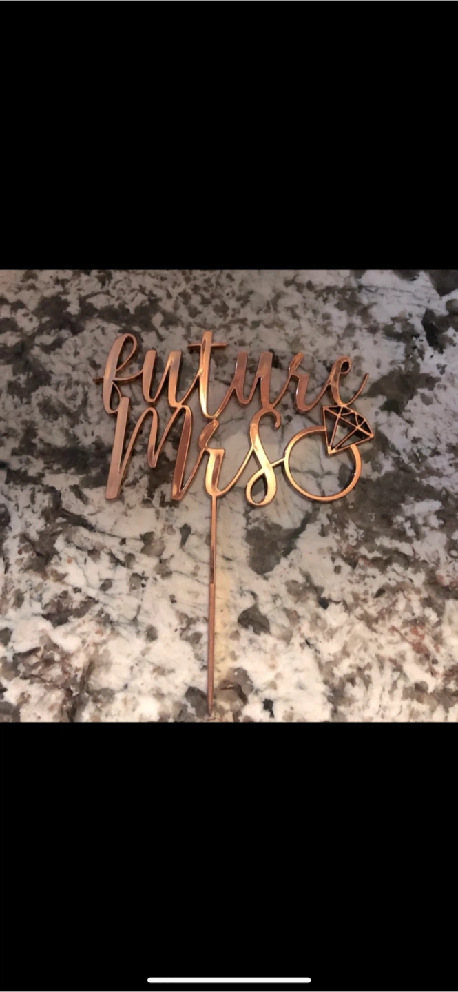Rose Gold "Future Mrs" Cake Topper & "Bride" Banner