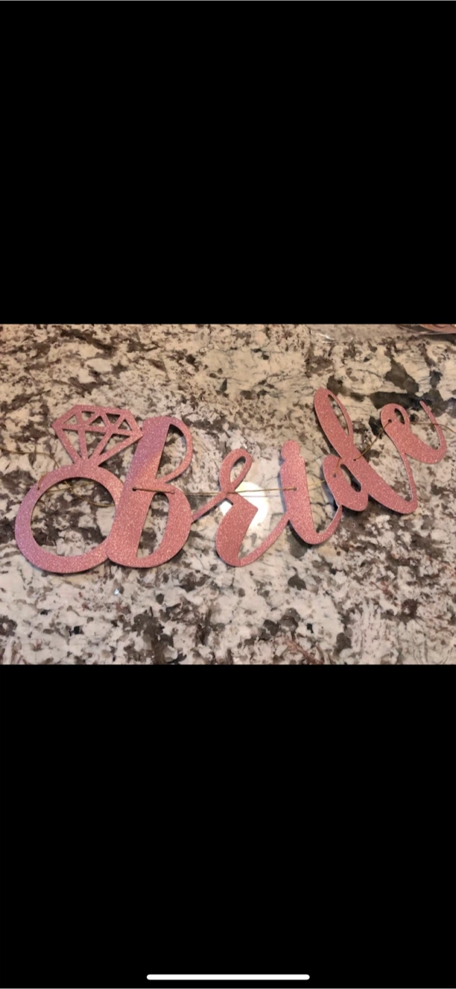 Rose Gold "Future Mrs" Cake Topper & "Bride" Banner - photo 2