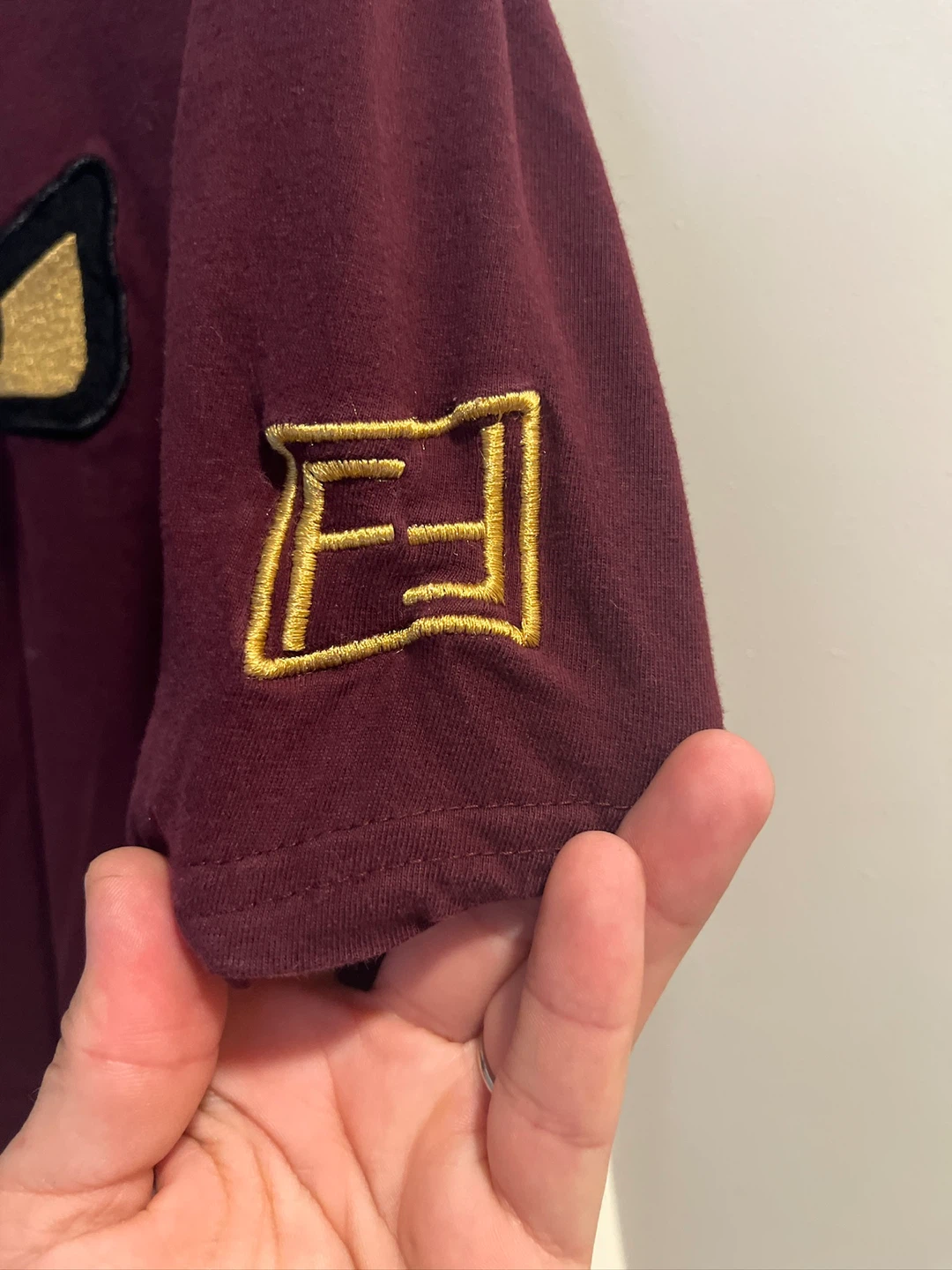 Fendi T-Shirt XL Monster Eyes Burgundy Cotton - photo 4