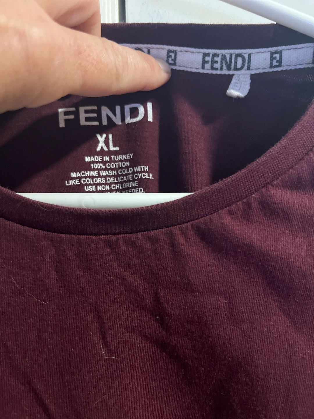 Fendi T-Shirt XL Monster Eyes Burgundy Cotton - photo 5