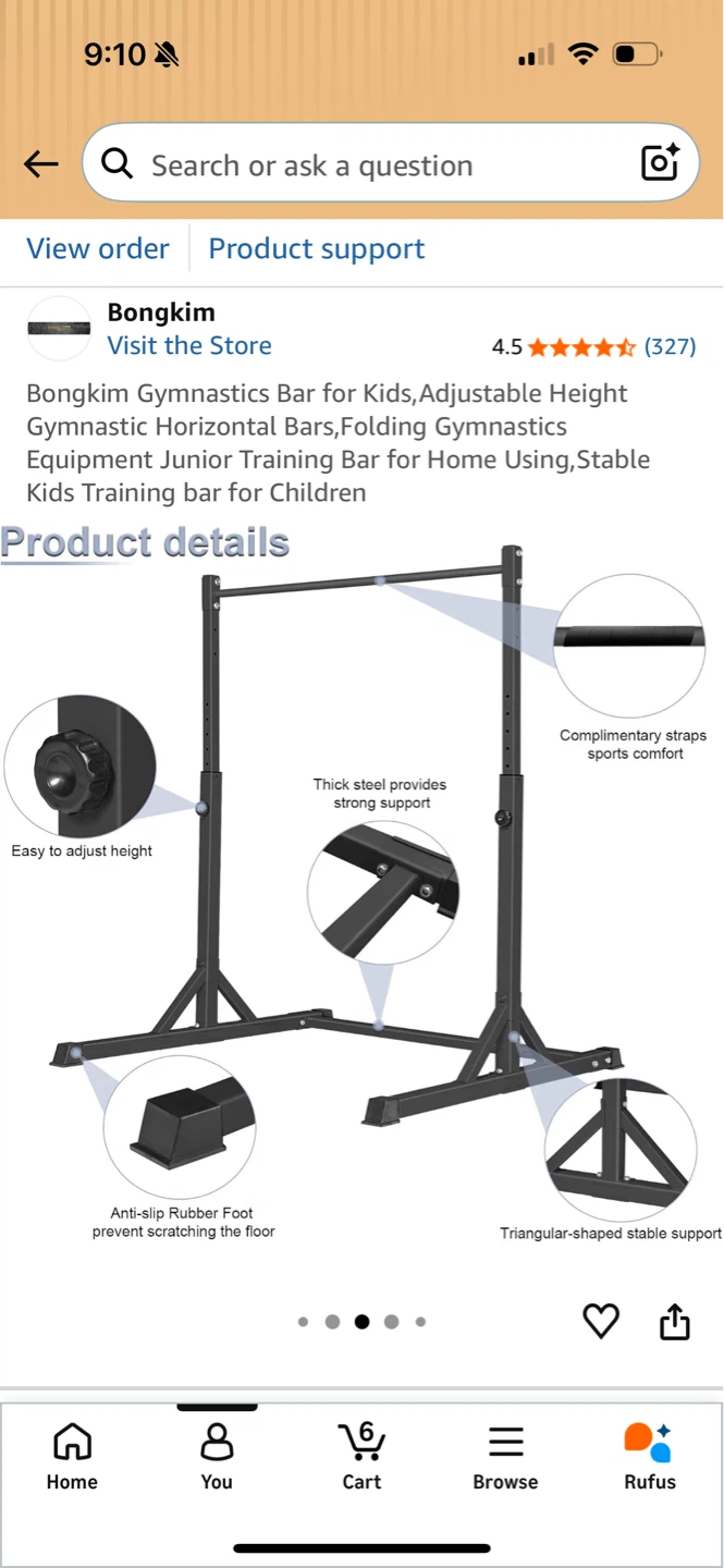 Metal Gymnastics Bar for Kids - photo 2