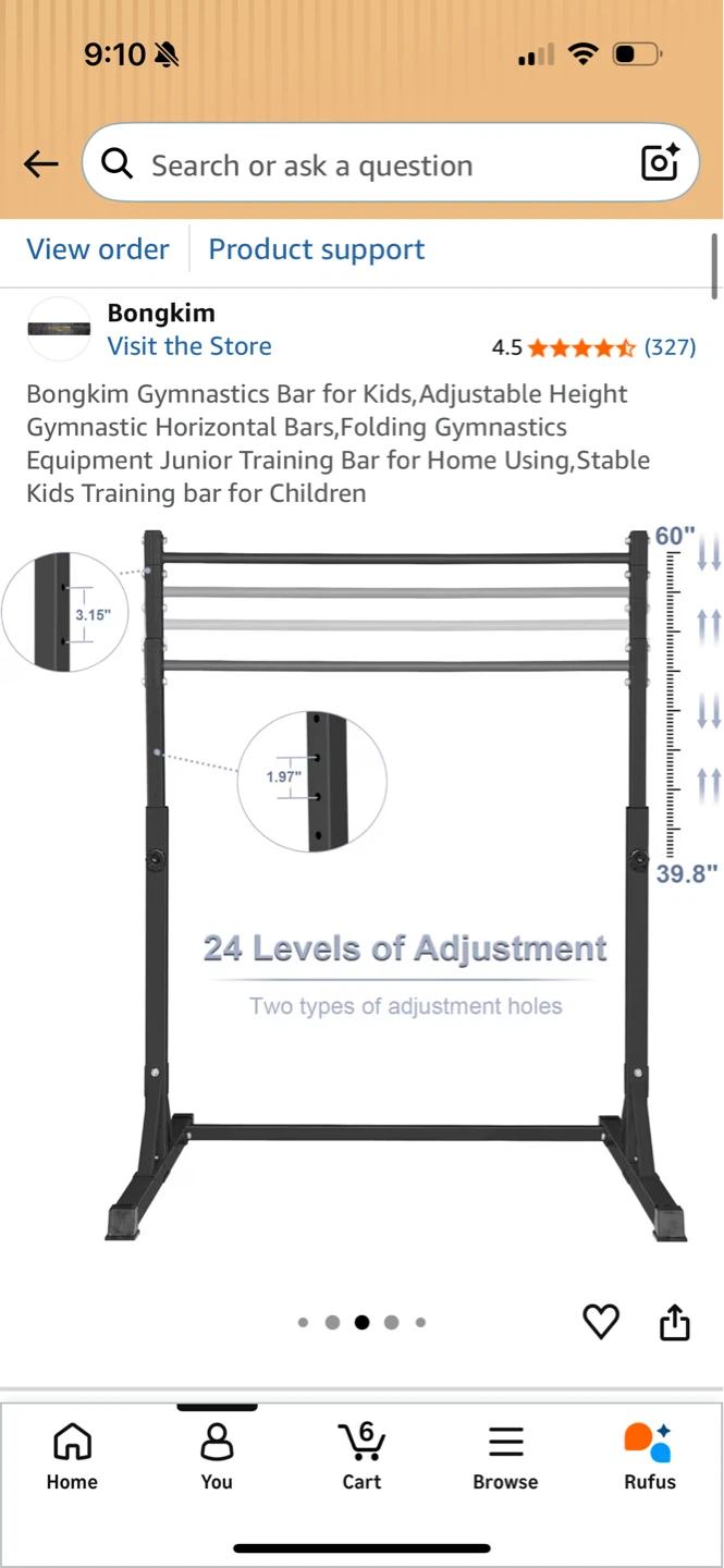 Metal Gymnastics Bar for Kids - photo 3