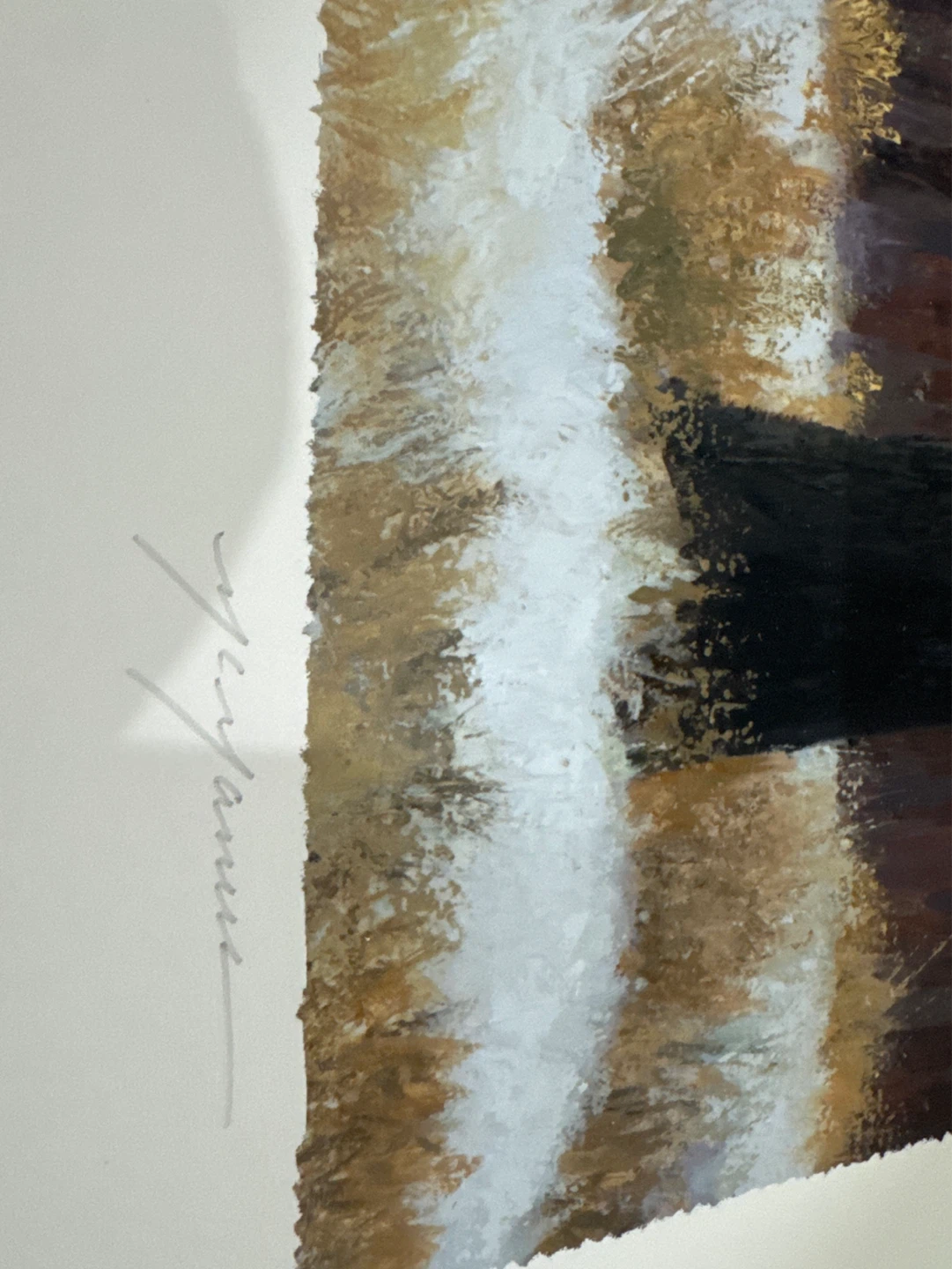 Signed Art Print of Deer by a Barn - photo 2