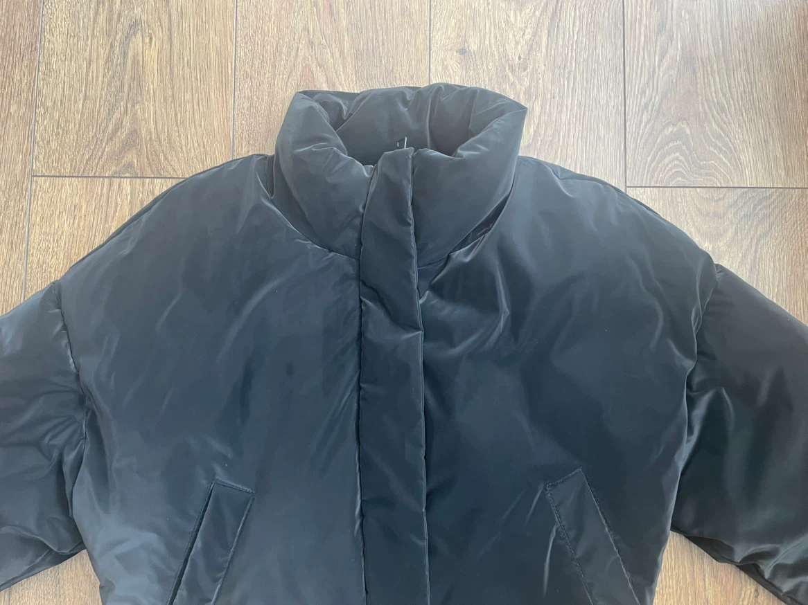 Garage Cropped Black Puffer Jacket. Large - photo 2