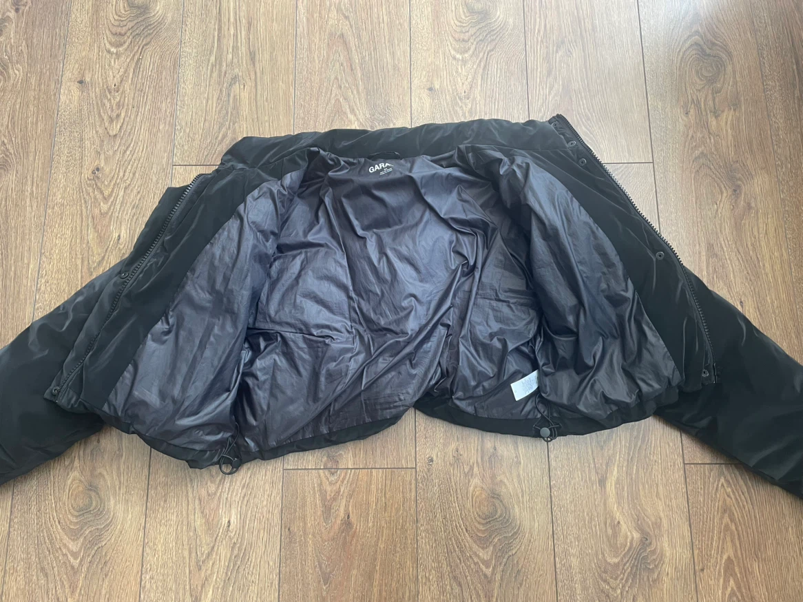 Garage Cropped Black Puffer Jacket. Large - photo 3