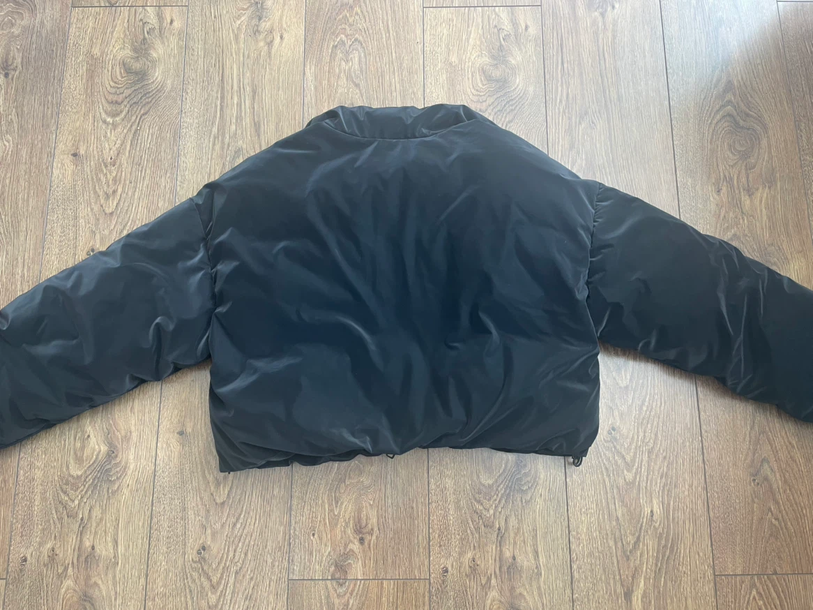 Garage Cropped Black Puffer Jacket. Large - photo 4