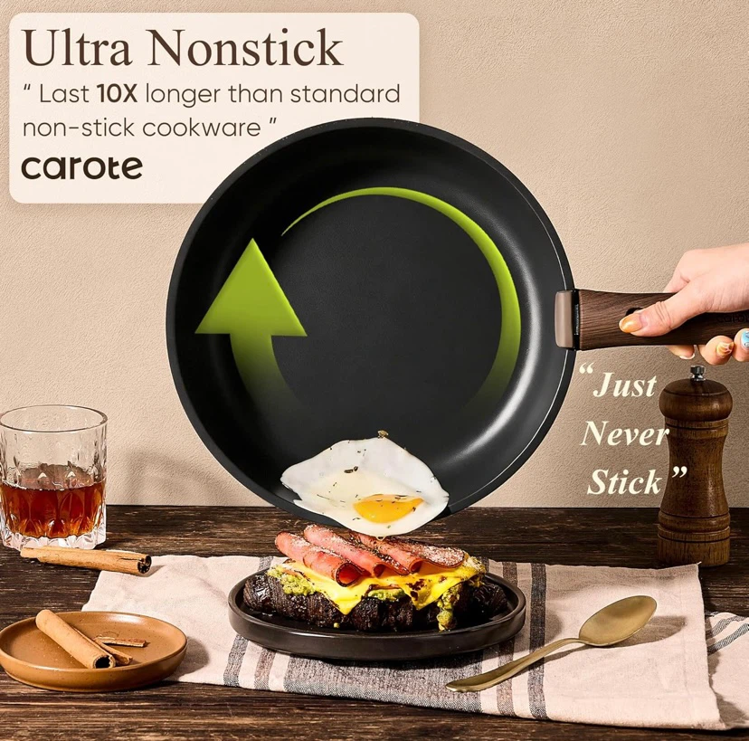 New CAROTE 19pcs Pots and Pans Non Stick Cookware Set - photo 4