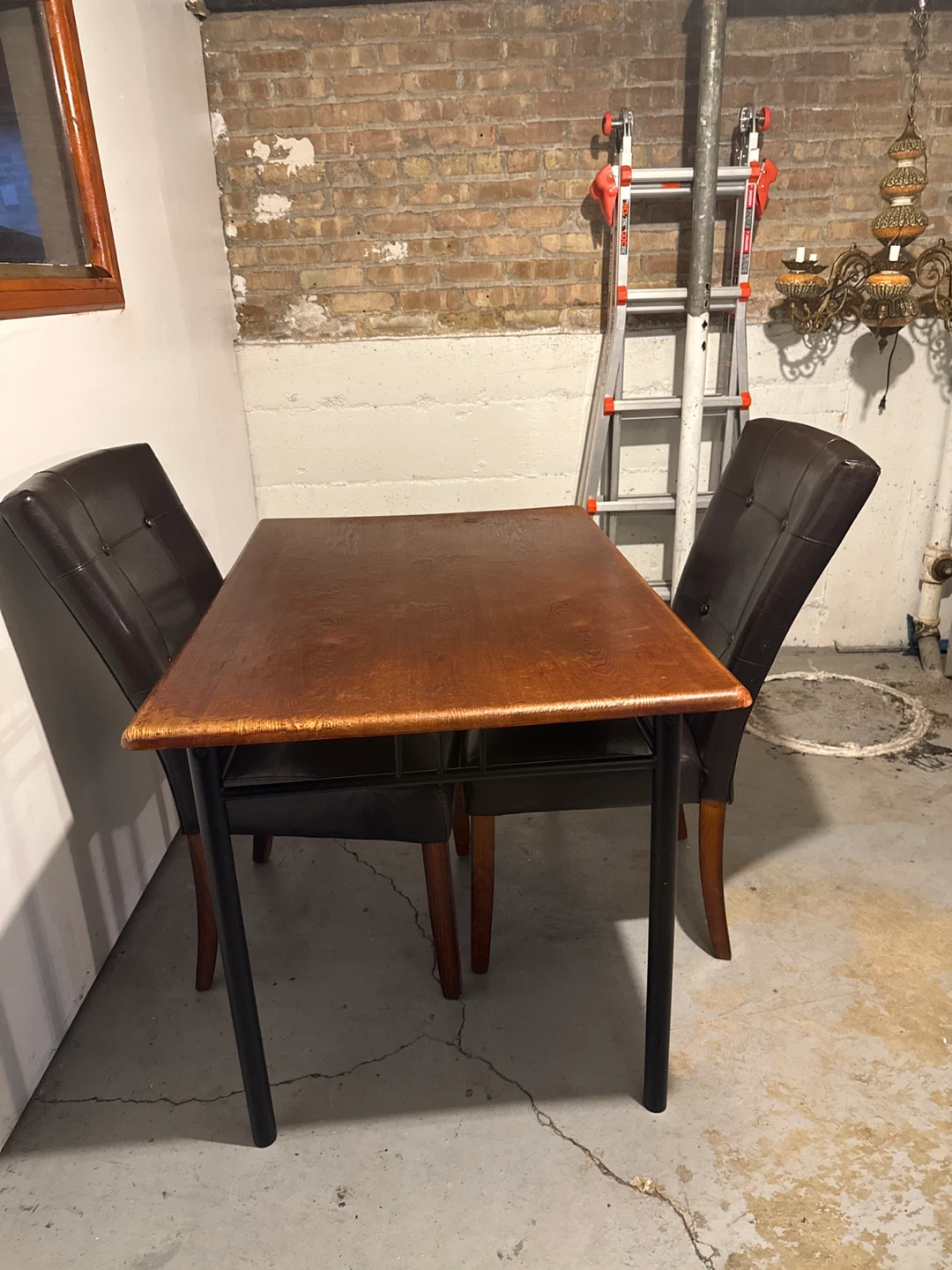 Wooden Dining Table and  2 Chairs