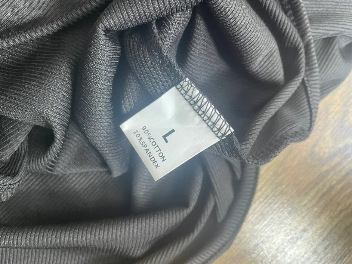Black Ribbed Bodysuit Size L - photo 3