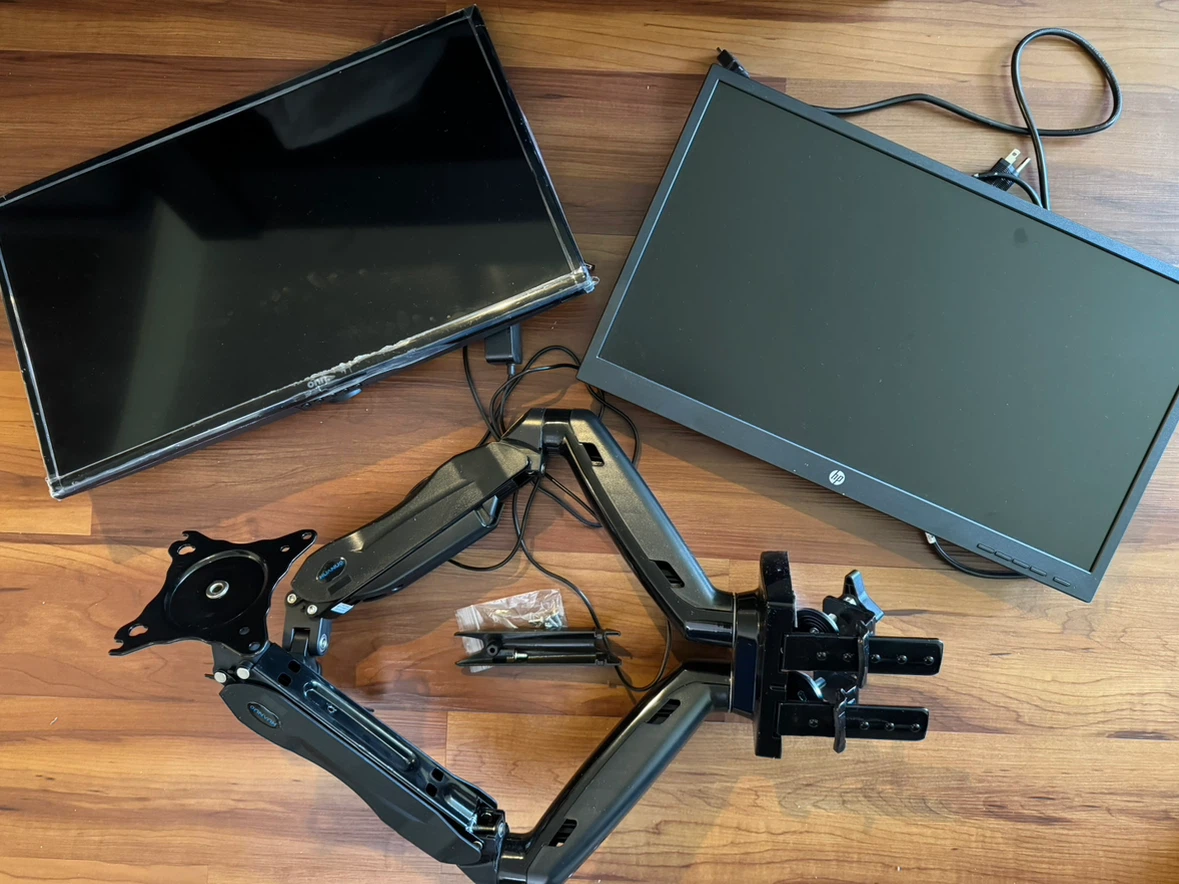 Two minors and monitor arm