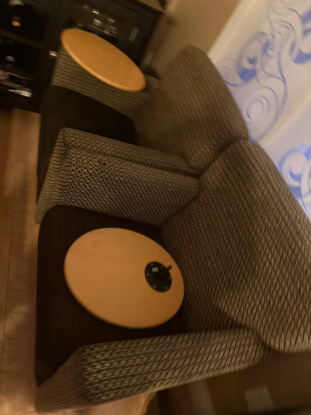 Sofa with built-in side table