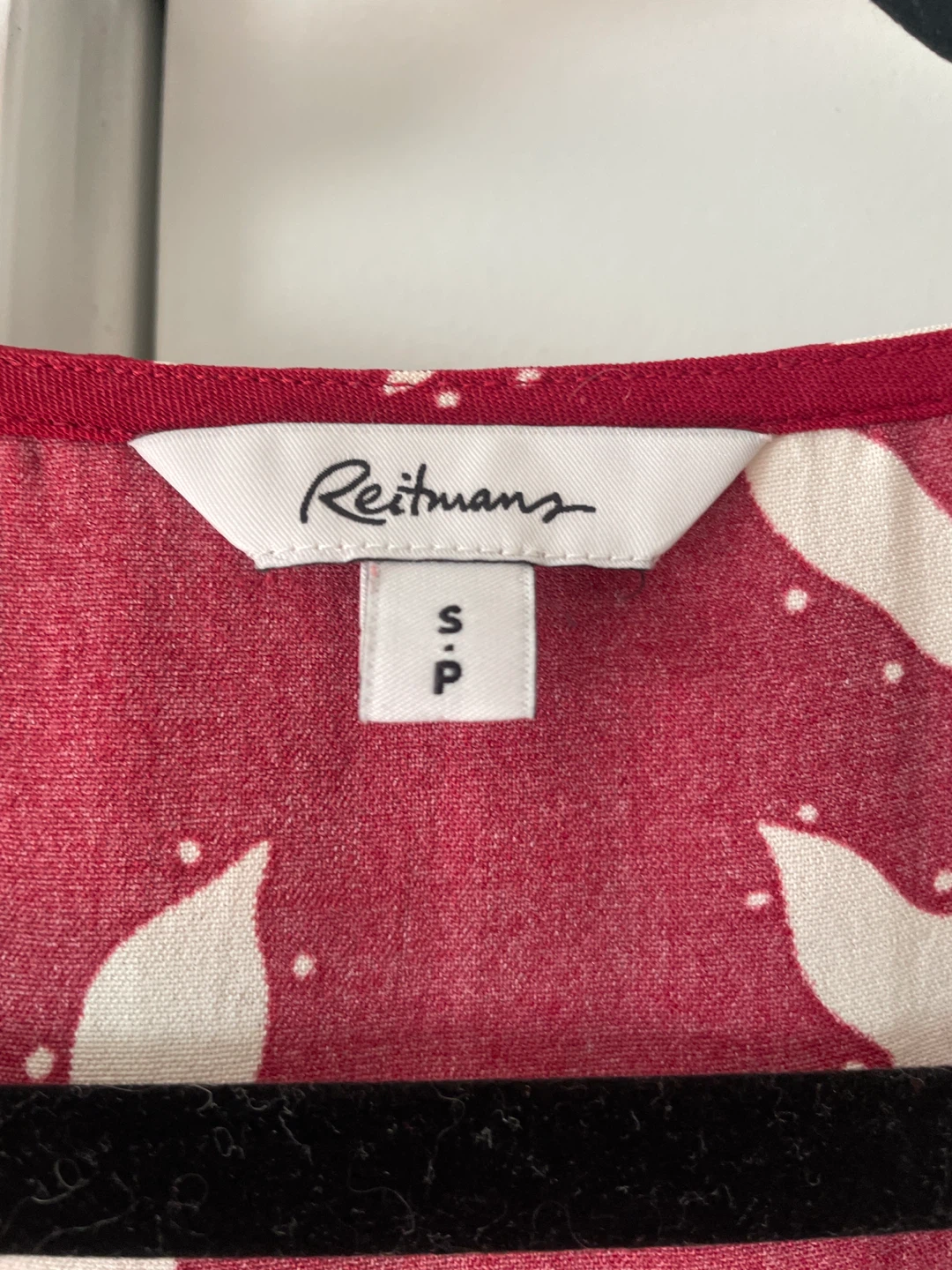 Reitmans Red Leaf Print Dress - Size S - photo 2