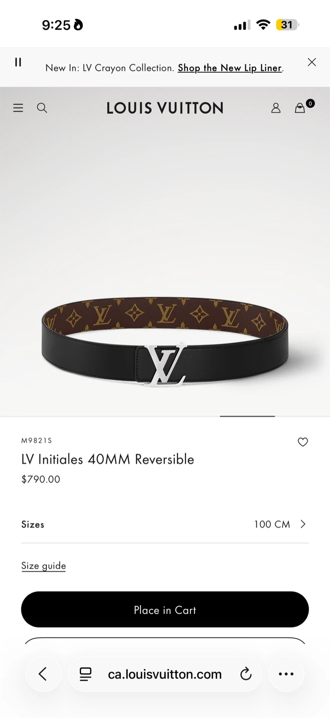 Belt Louis Vuitton LV Initiales Reversible - photo 3