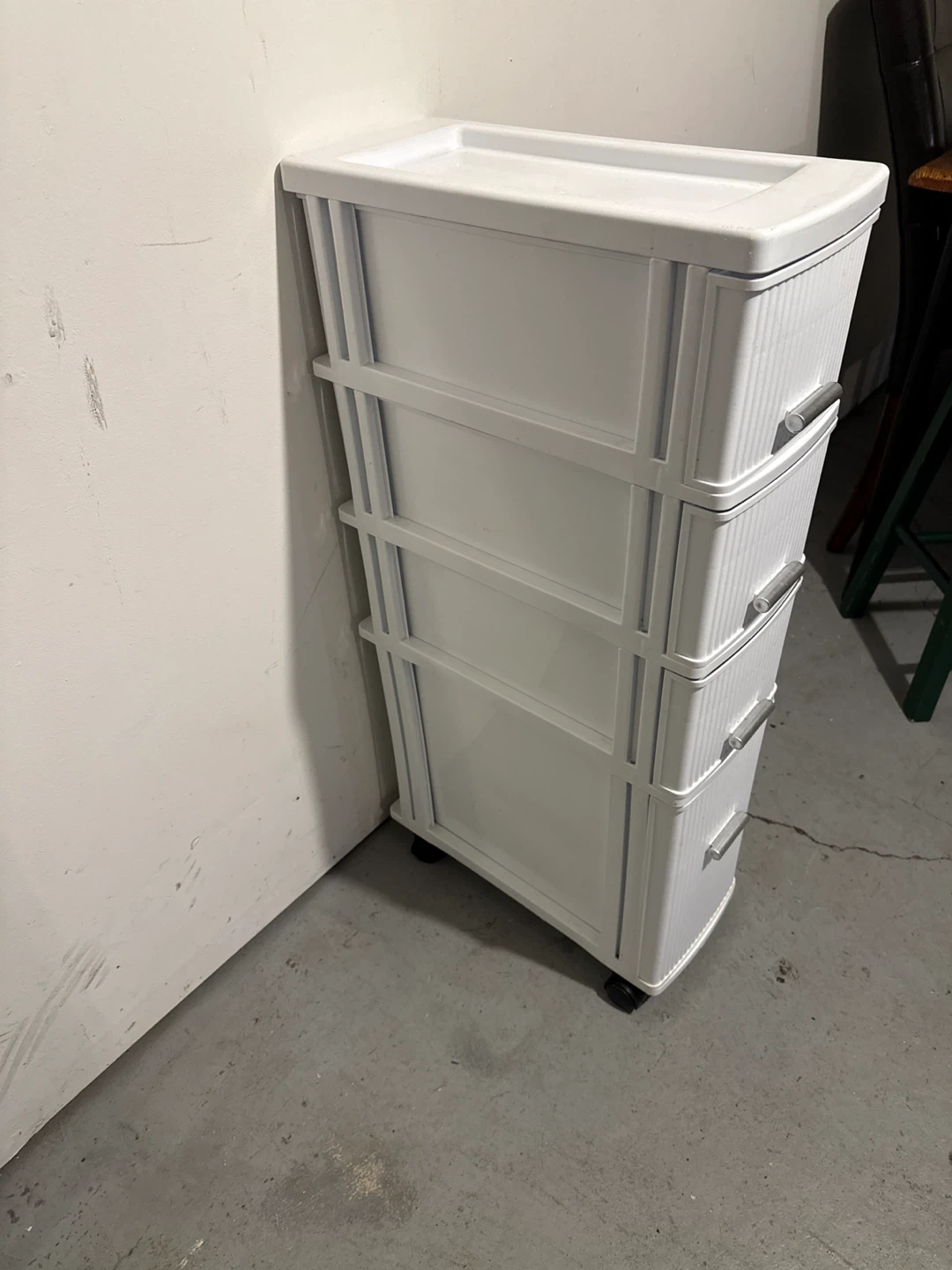 White Plastic Rolling Drawer Organizer with wheels - photo 2