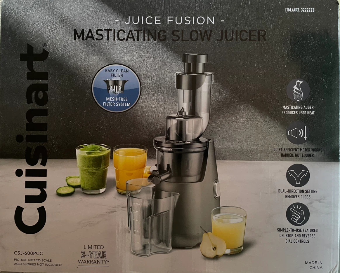 Cuisinart Juice Fusion Masticating Slow Juicer (CSJ-600PCC)