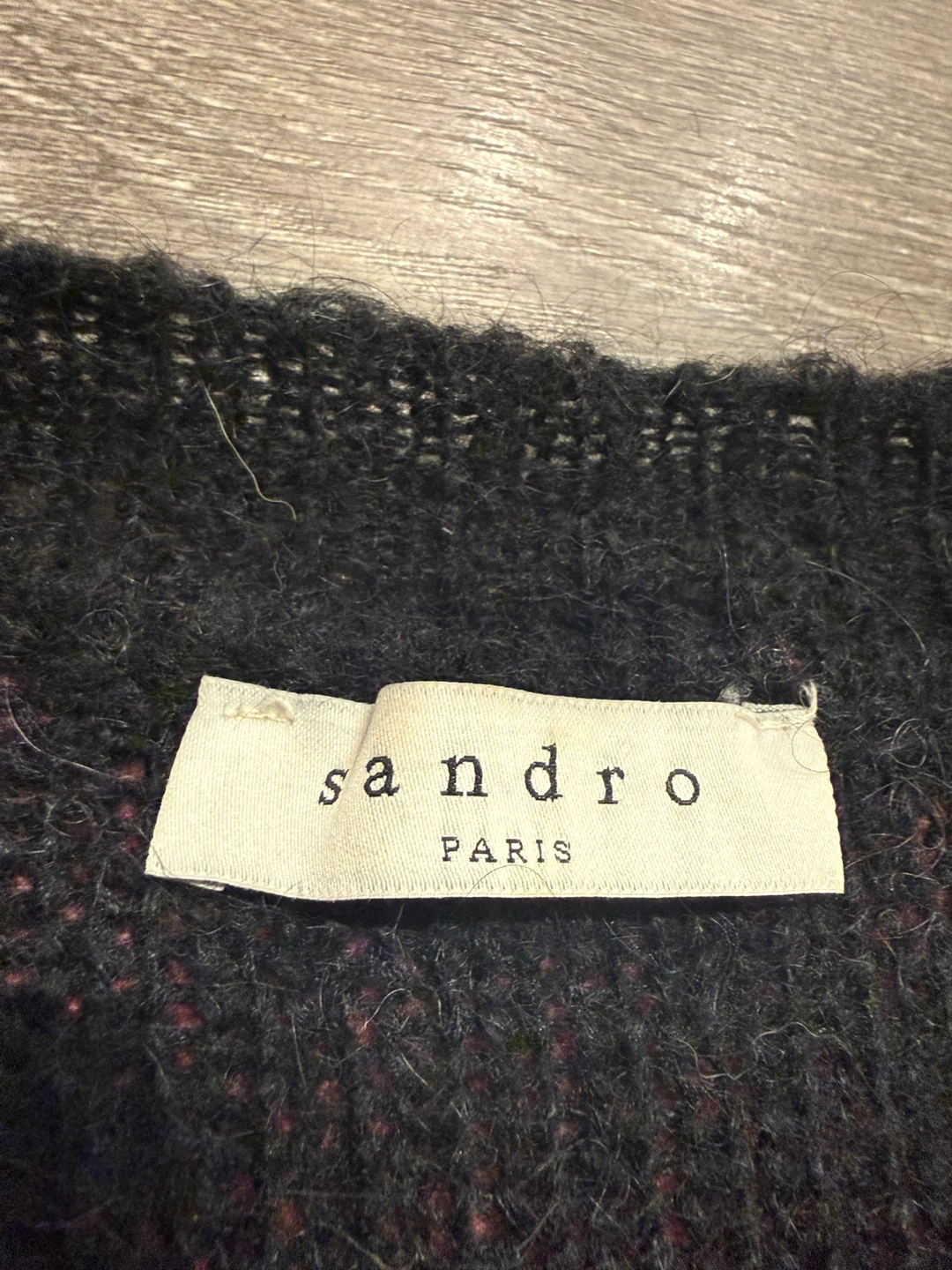 Sandro Paris Pink & Black Mohair blend sweater - photo 2