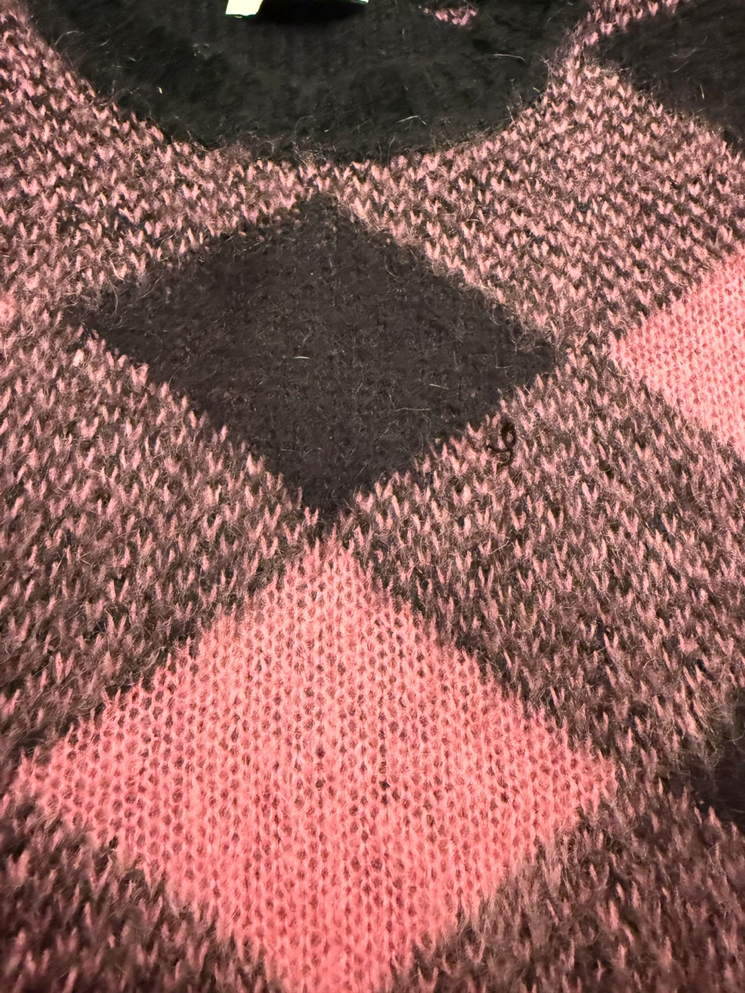 Sandro Paris Pink & Black Mohair blend sweater - photo 4