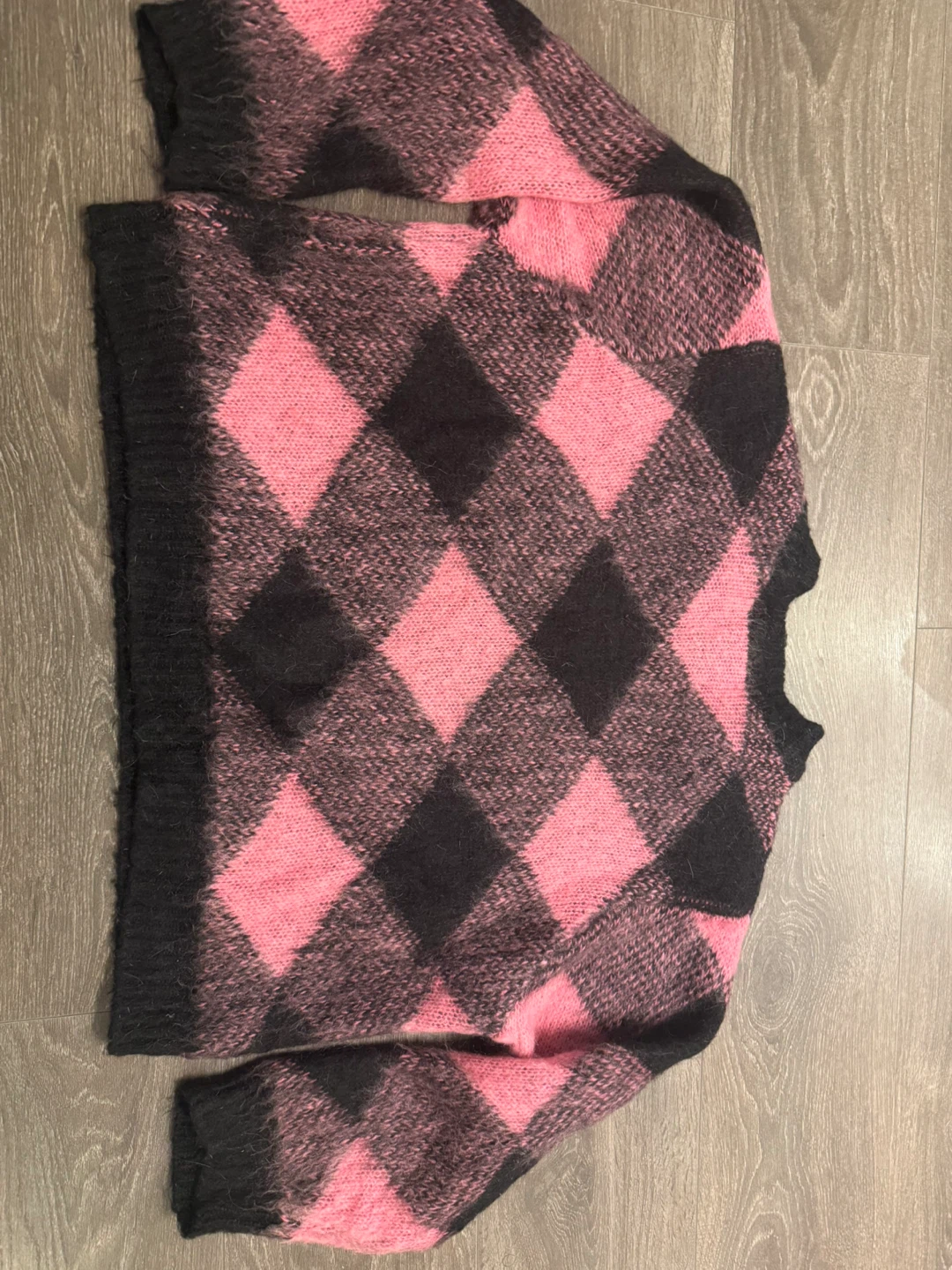 Sandro Paris Pink & Black Mohair blend sweater - photo 5