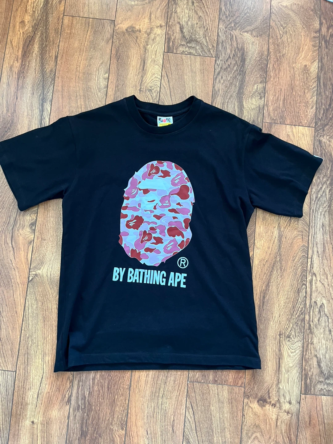 A Bathing Ape (BAPE) Pink Camo College Tee - Size M