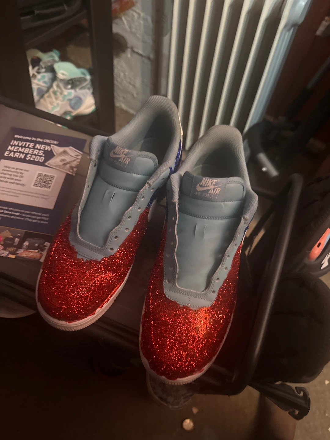 Nike Air Force 1 Custom Glitter Sneakers