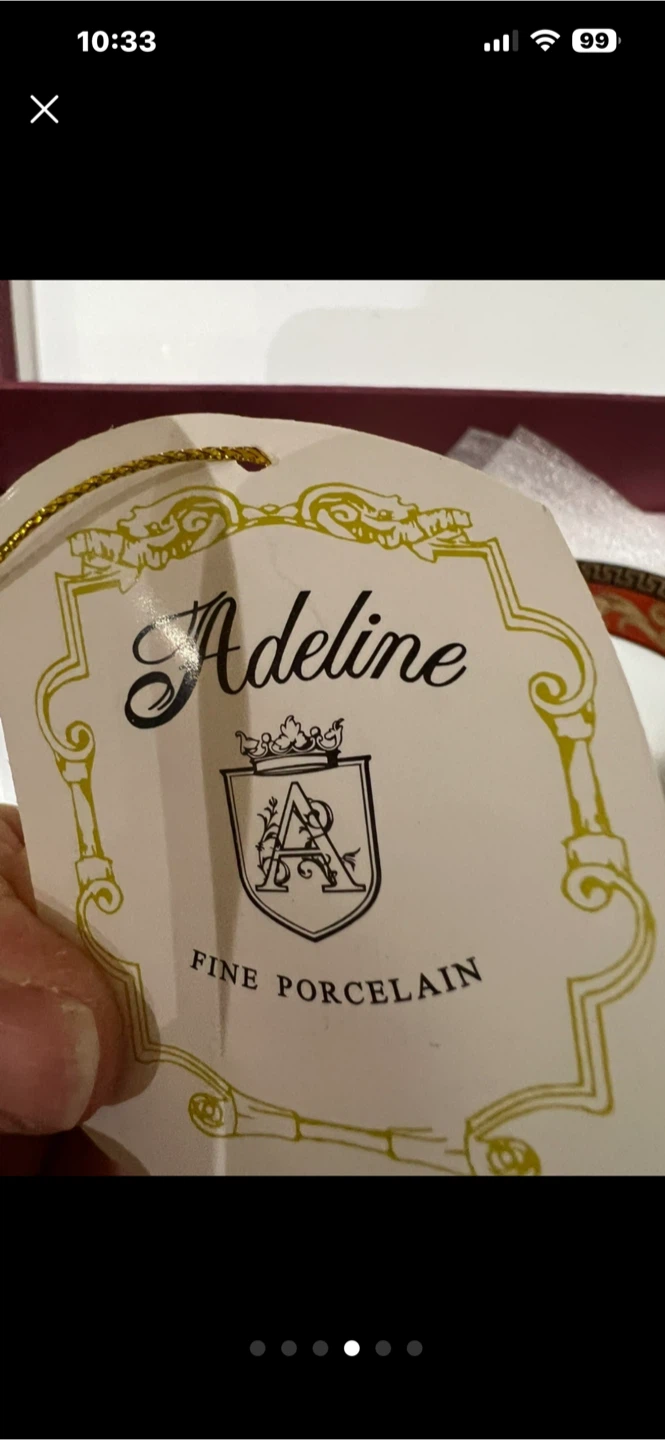 Adeline Fine Porcelain Teacup and Saucer Set - photo 3