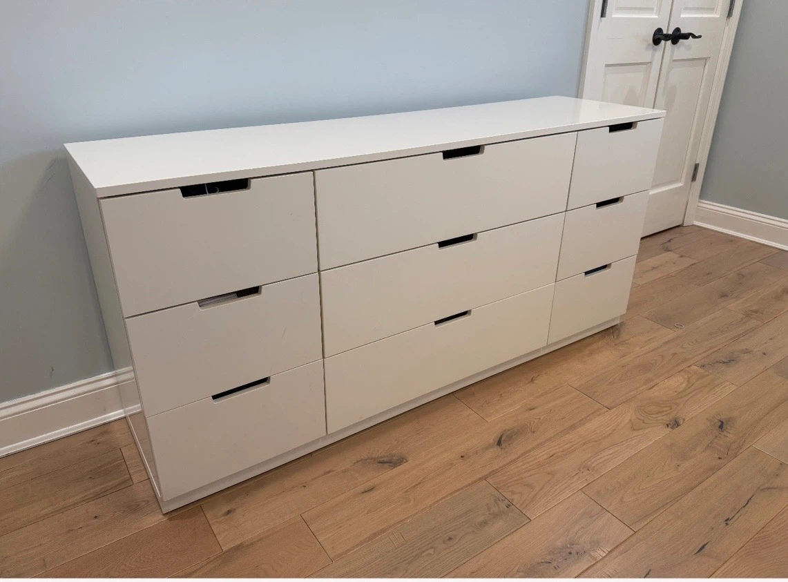 IKEA dresser in white with 9 drawers NORDLI