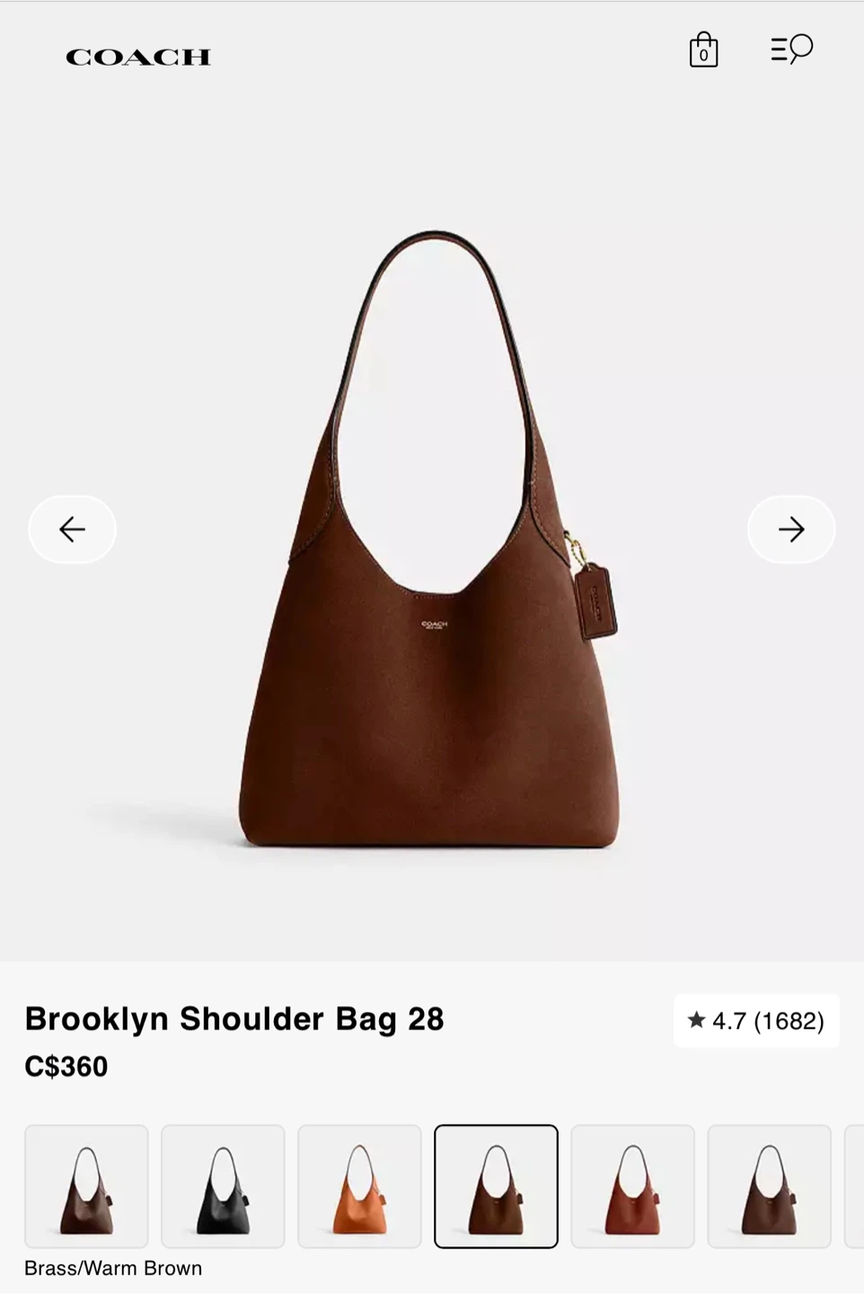 👜 Authentic Coach Brooklyn Shoulder Bag 28 👜