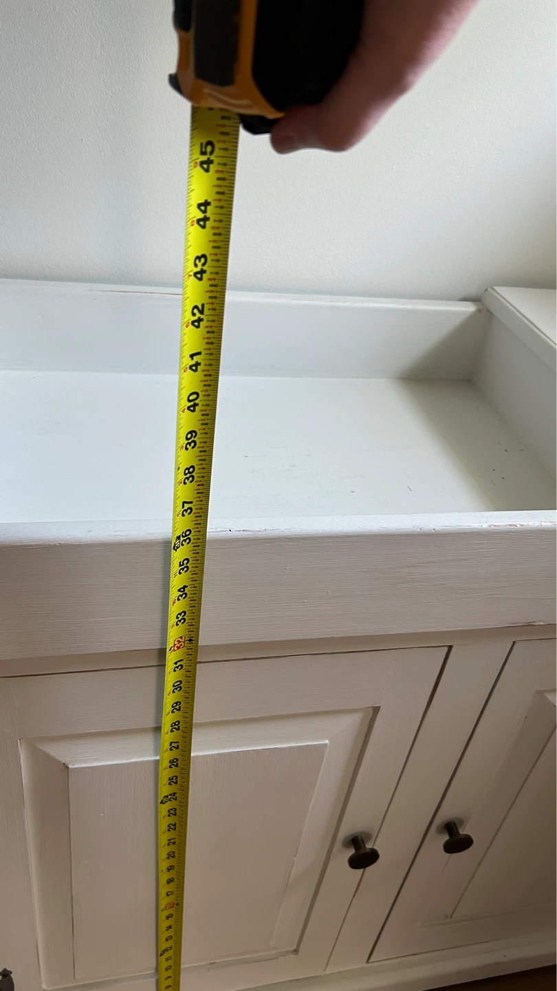 White Wooden Cabinet with Drawer - photo 4