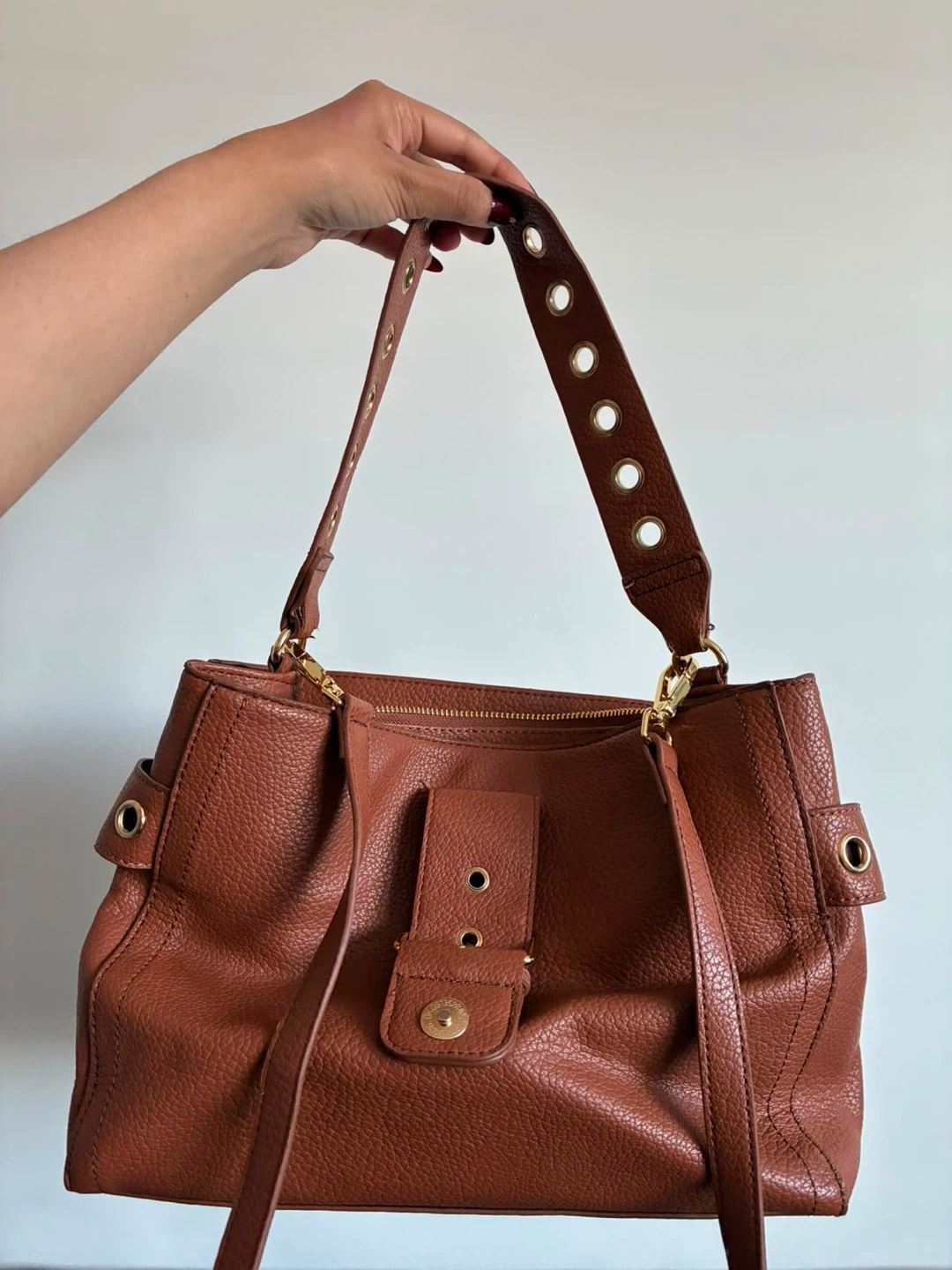 Steve Madden Brown Leather Tote Handbag