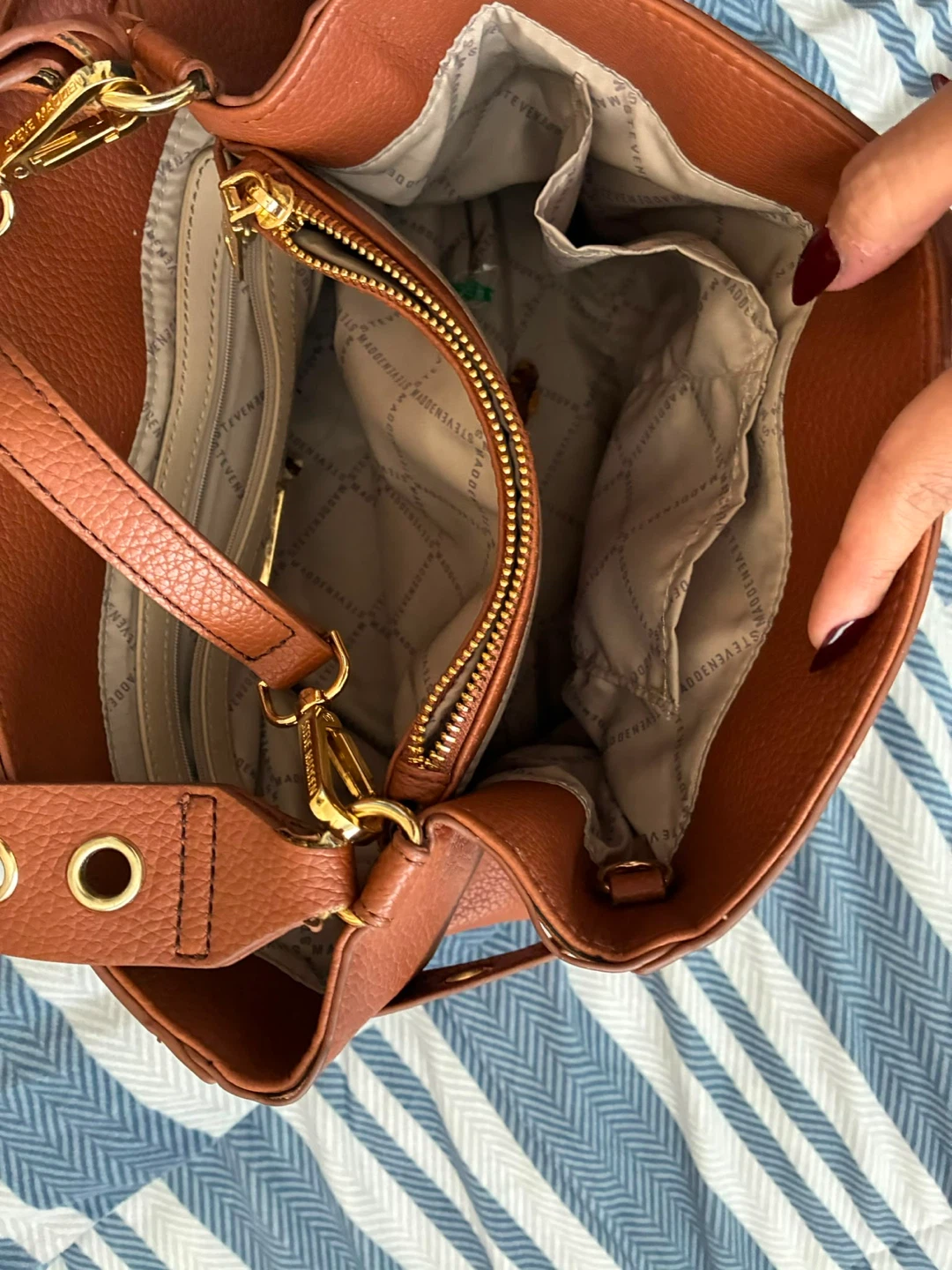 Steve Madden Brown Leather Tote Handbag - photo 2