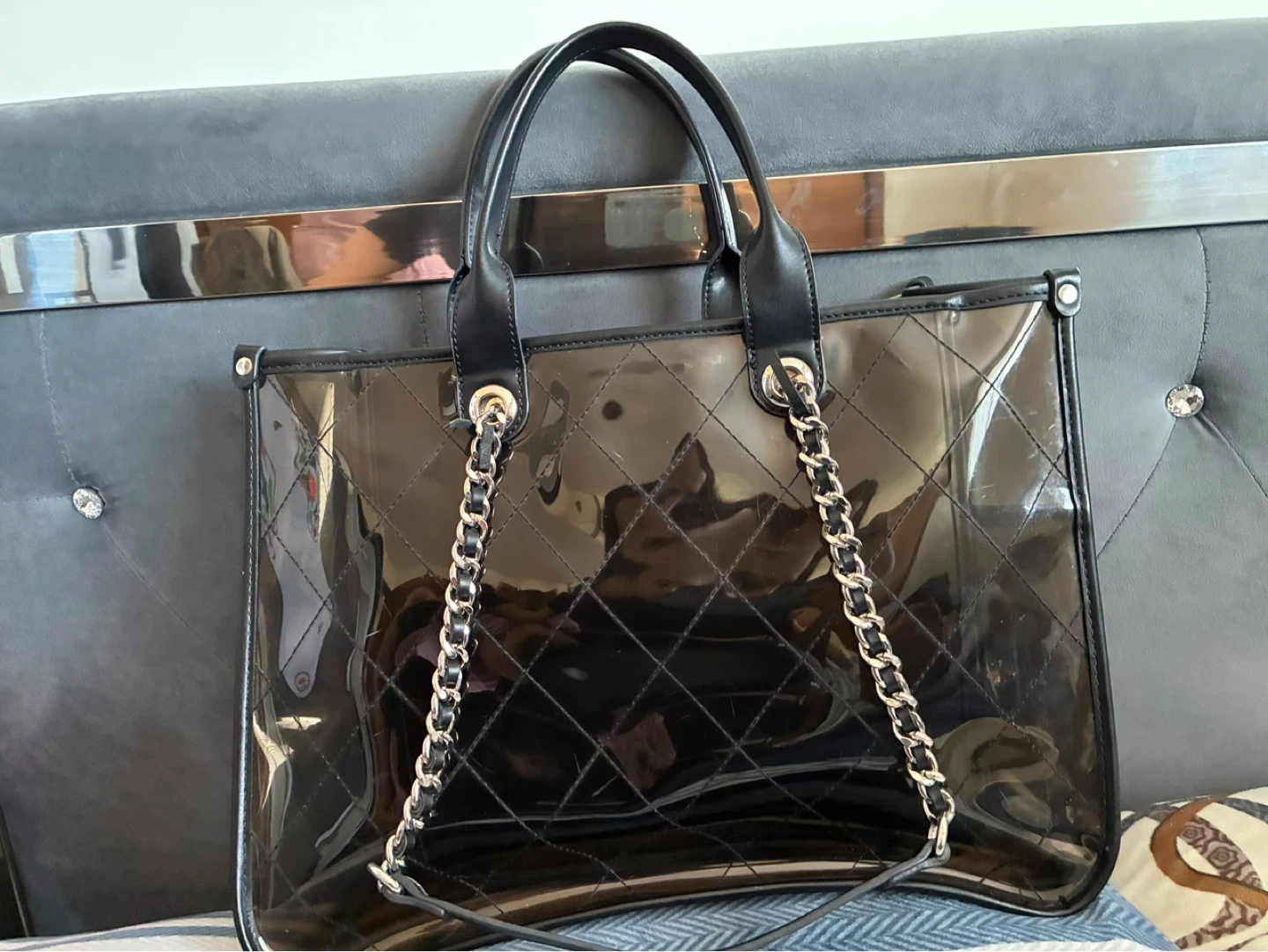 Bianca Nygard Black Clear Tote Bag