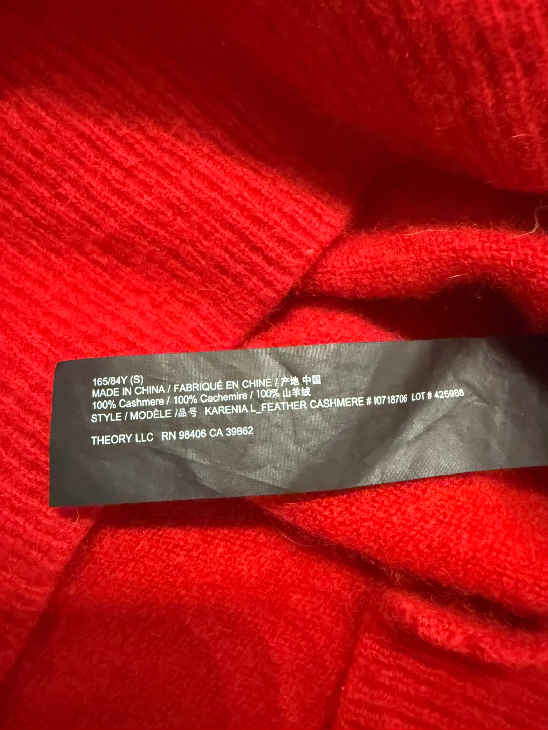 Theory Red Cashmere Sweater size small - photo 3